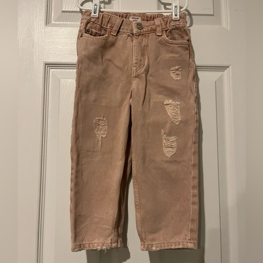 River Island Mini dusty Pink Wide Leg Jeans 3t